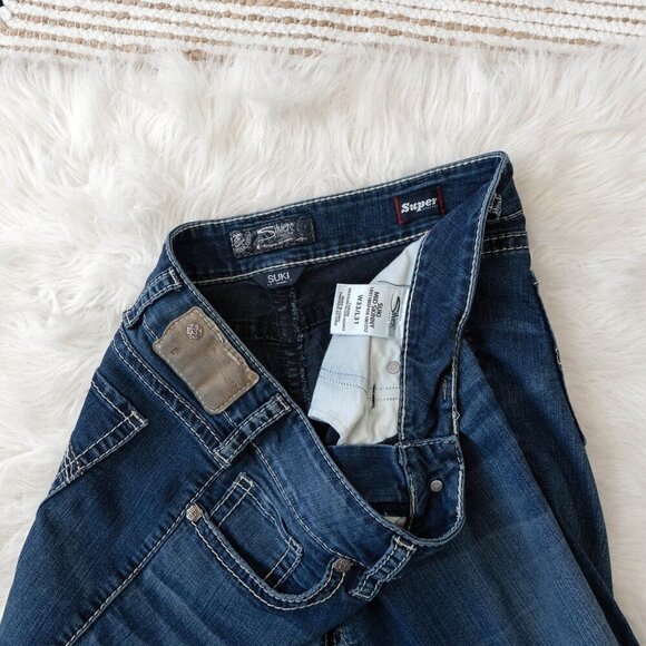 SILVER MID SUKI SKINNY JEANS SUPER STRETCH W33 L 31 - Picture 4 of 9